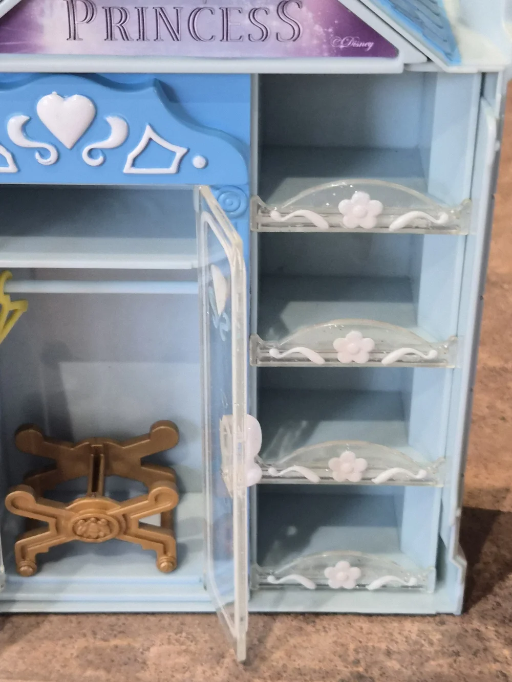 Disney Cinderella Light Blue Mini Wardrobe Play Set with Doll and Dress